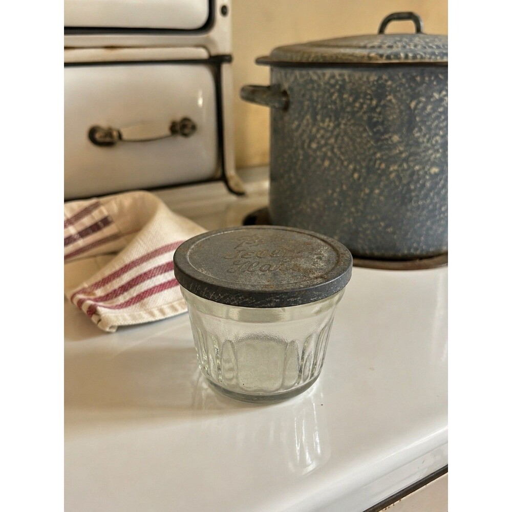 Vintage Ball Jelly Glass With Lid